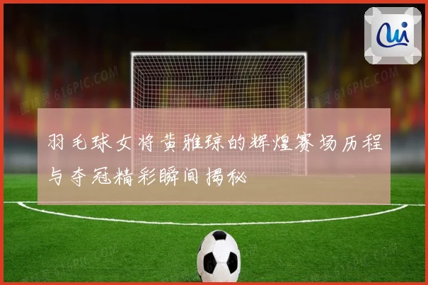 羽毛球女将黄雅琼的辉煌赛场历程与夺冠精彩瞬间揭秘